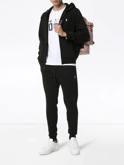 Polo Ralph Lauren Cotton Blend Sweatshirt With Embroidered Logo On The Front In Black