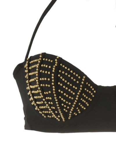Amir Slama Beaded Bikini Set In Black