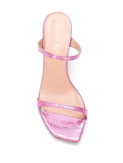 Shop Stuart Weitzman 90mm Open Toe Sandals In Pink