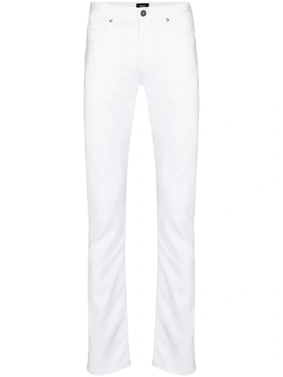 Shop Paige Lennox Slim-leg Jeans In White