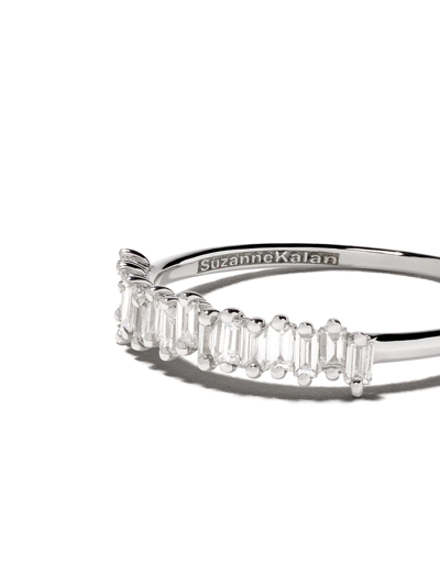 Suzanne Kalan 18kt White Gold Fireworks Classic Stacker Diamond Ring In White Gold