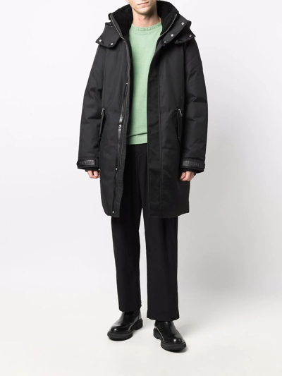 Shop Mackage Detachable-hood Padded Down Coat In Black