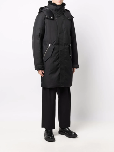 Shop Mackage Detachable-hood Padded Down Coat In Black