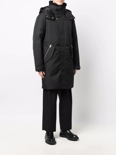 Mackage Men's Edward Nordic Tech Fox Fur-trim & Rabbit Fur-lined Down Coat In Black