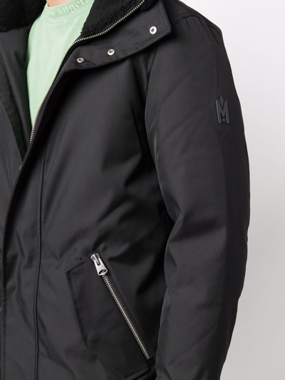 Shop Mackage Detachable-hood Padded Down Coat In Black