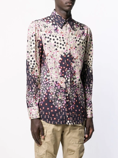 Shop Dsquared2 Floral Printed Shirt In Neutrals