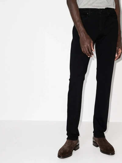 Shop Paige Lennox Slim-fit Jeans In Black