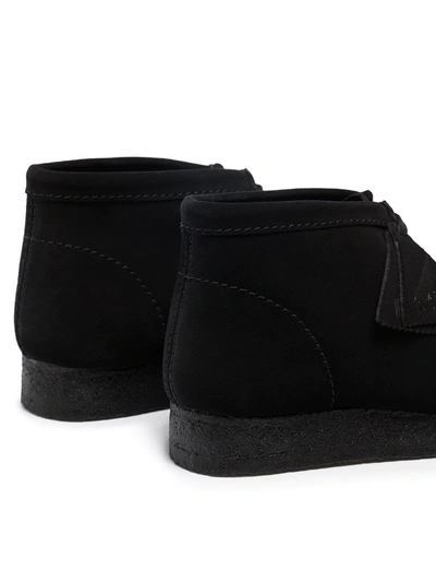Shop Clarks Originals Wallabee Boots In Black