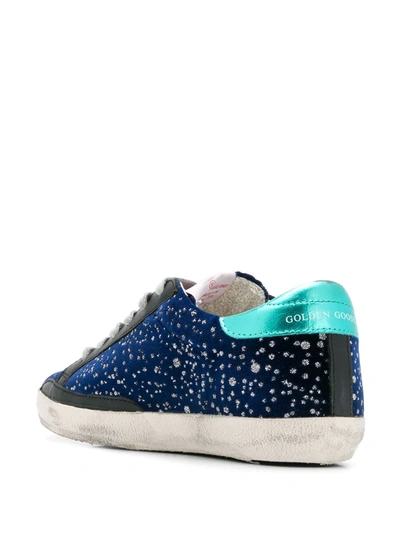 Shop Golden Goose Superstar Sneakers In Blue