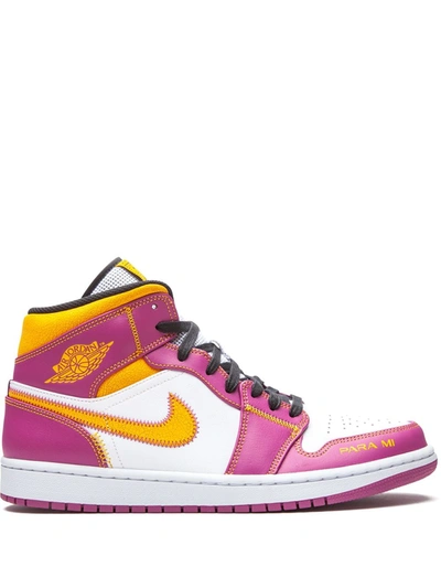 Shop Jordan Air  1 Mid "dia De Los Muertos" Sneakers In Pink