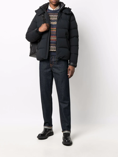 Mackage Hooded Feather-down Padded Jacket In 黑色