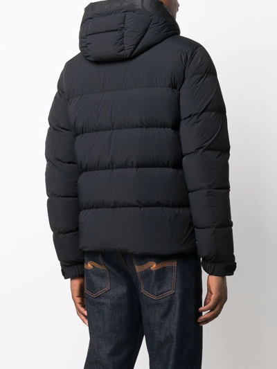Mackage Hooded Feather-down Padded Jacket In 黑色