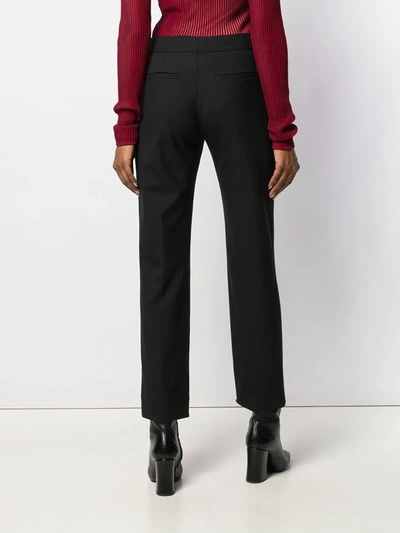 Shop Victoria Victoria Beckham Straight Leg Trousers In Black