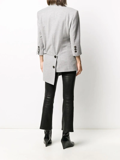 Shop Natasha Zinko Wrap Around Blazer In Grey