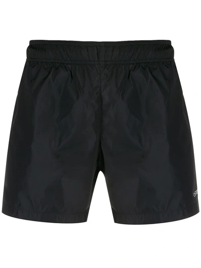 Shop Off-white Logo Print Swim Shorts In Black