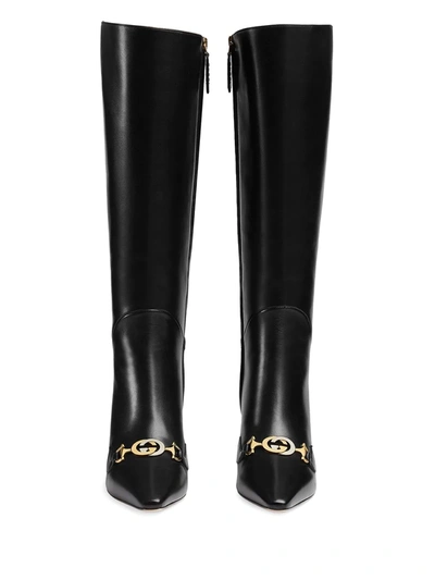 Shop Gucci Zumi High Boots In Black