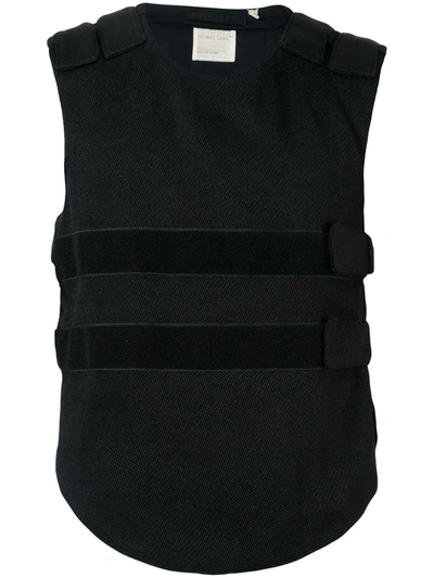 Pre-owned Helmut Lang 1998 Curved Hem Vest In Black