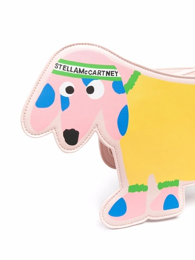 Shop Stella Mccartney Printed Dog Shoulder Bag In Pink