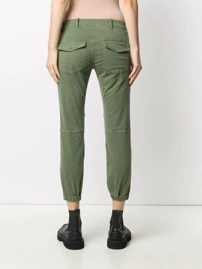 Shop Nili Lotan Cropped Cargo Trousers In Green