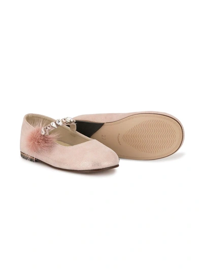 Shop Babywalker Rhinestone Embellished Ballerinas In Pink