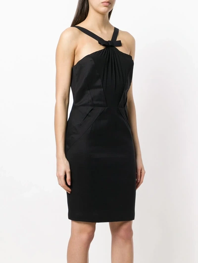 Pre-owned Versace Bow Dress In Black