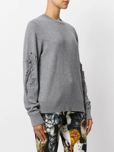 Barrie Romantic Timeless Cashmere Round Neck Pullover In Grey