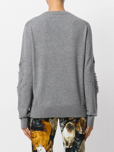 Barrie Romantic Timeless Cashmere Round Neck Pullover In Grey