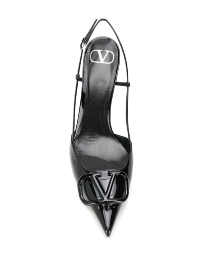 Shop Valentino Vlogo 80mm Pumps In Black