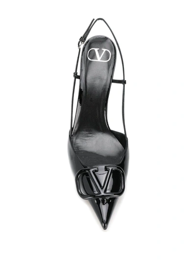 Valentino Vlogo Pointed Toe Slingback Pump In Black