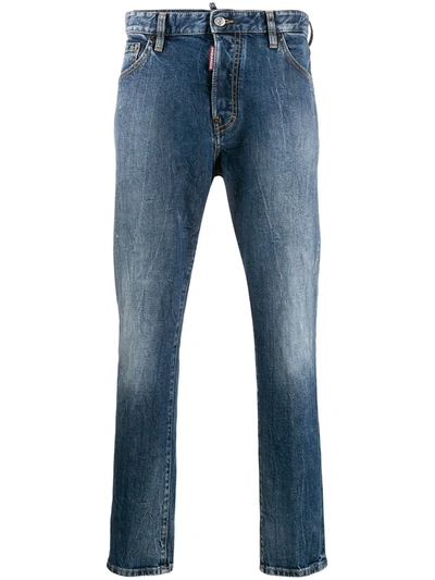 Shop Dsquared2 Faded Effect Jeans In Blue