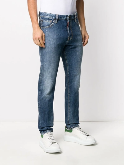 Shop Dsquared2 Faded Effect Jeans In Blue