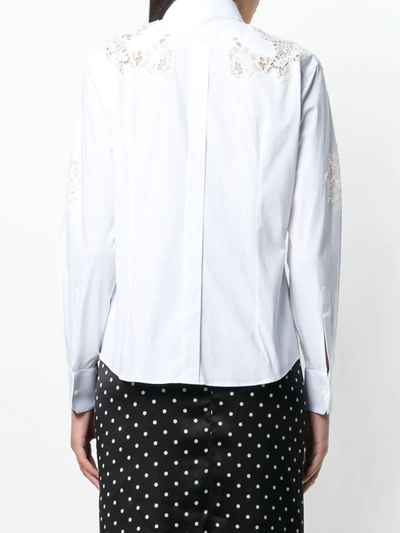 Shop Dolce & Gabbana Lace Inserts Shirt In White