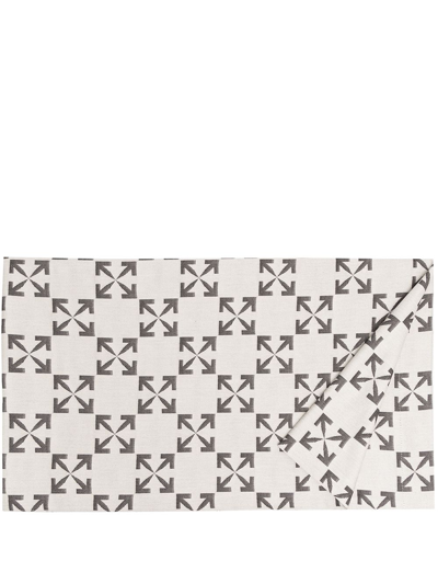 Shop Off-white Arrows Tablecloth In Neutrals