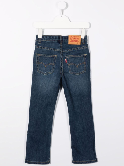 Shop Levi's Straight-leg Dark-wash Jeans In 蓝色