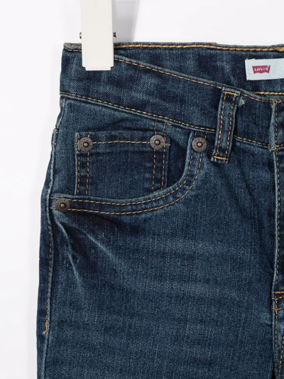 Shop Levi's Straight-leg Dark-wash Jeans In 蓝色