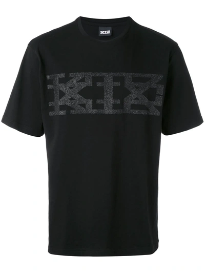 Shop Ktz Glitter Logo Print T-shirt In Black