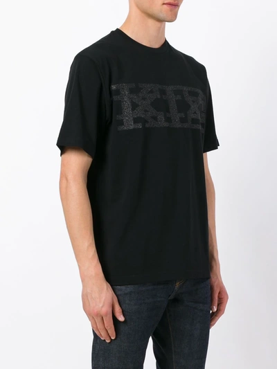 Shop Ktz Glitter Logo Print T-shirt In Black