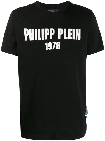 PHILIPP PLEIN LOGO PRINT T-SHIRT - 黑色