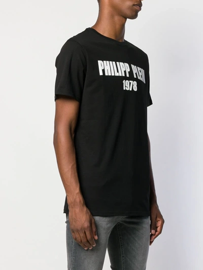 PHILIPP PLEIN LOGO PRINT T-SHIRT - 黑色