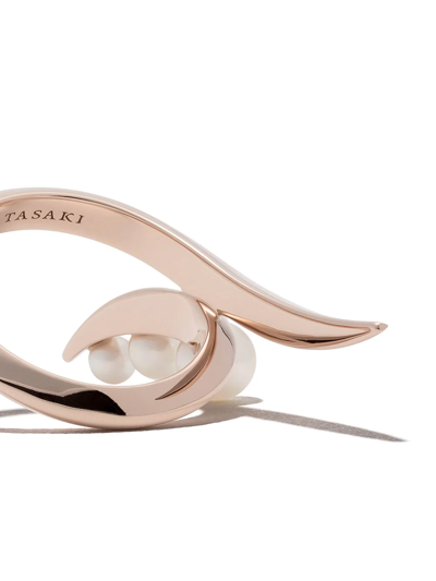Shop Tasaki 18kt Rose Gold  Atelier Nacreous Akoya Pearl Ring In Sakura Gold