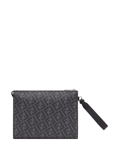 Shop Fendi Logo Wallet In Black