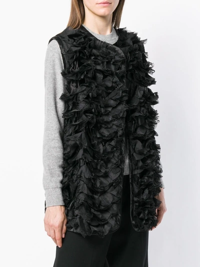 COMME DES GARÇONS COMME DES GARÇONS RUFFLED DESIGN GILET - 黑色