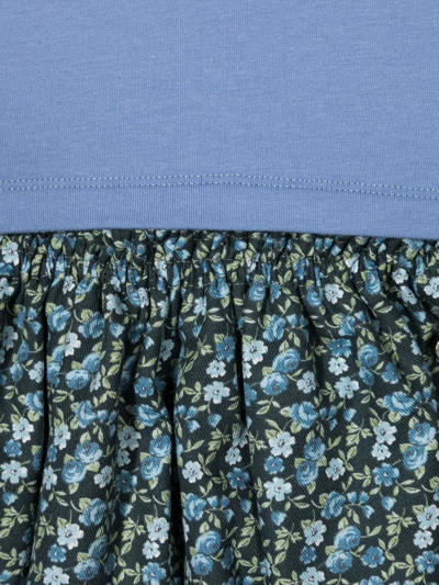 Siola Floral-print Two-piece Skirt Set In Blue
