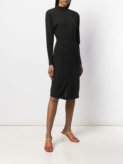 Pre-owned Alaïa Fitted Short Dress In Black