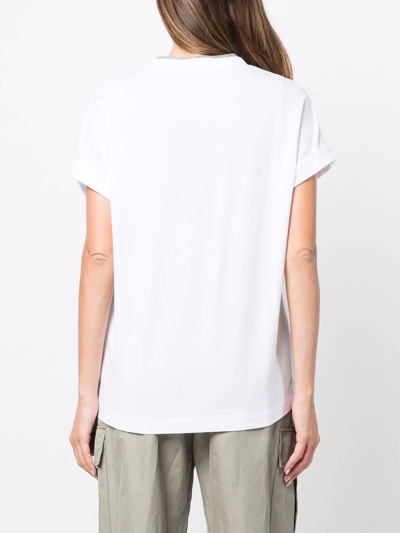 Shop Brunello Cucinelli V-neck T-shirt In Weiss