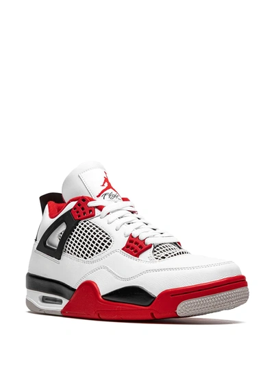Shop Jordan Air  4 Retro "fire Red 2020" Sneakers In White