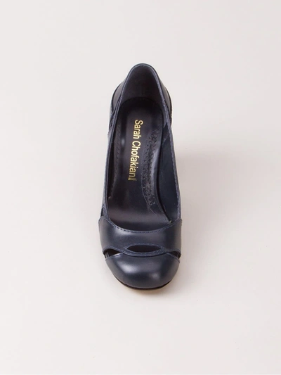 Sarah Chofakian Bruxelas Leather Pumps In Black