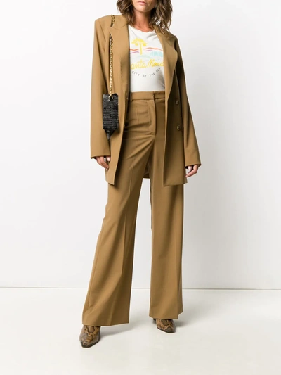 Shop Joseph High-waisted Flared Tailored Trousers In Neutrals