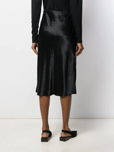 Shop Vince High-waisted Midi Skirt In Black