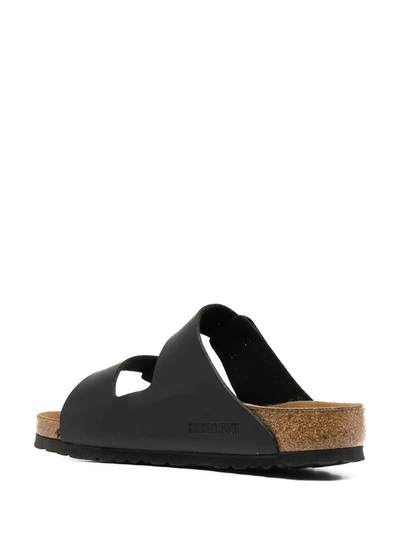 Birkenstock Mens Black Arizona Double-strap Leather Sandals In Black